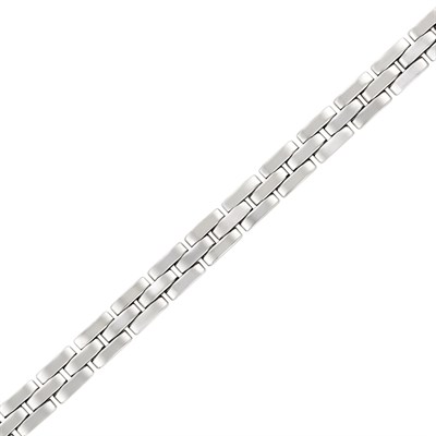 Lot 150 - White Gold 'Panther' Link Bracelet, Cartier, France