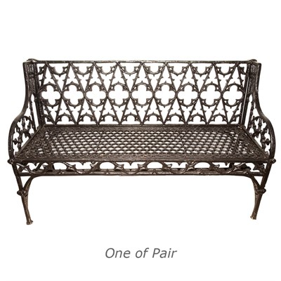 Lot 216 - Pair of Neo-Gothic Style Black Painted Cast...