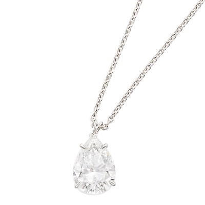Lot 500 - Platinum and Diamond Pendant-Necklace, Harry Winston