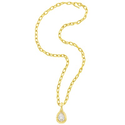 Lot 492 - High Karat Gold and Diamond Pendant-Necklace, Jean Mahie