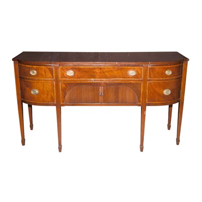 Lot 406 - George III Style Banded Mahogany Sideboard...
