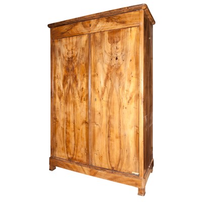 Lot 288 - Biedermeier Walnut Wardrobe Height 66 inches,...