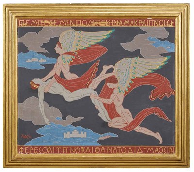 Lot 272 - Wiener Werkstatte Austrian Allegorical Panel,...