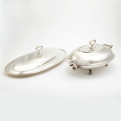 Lot 368 - Silver Plated Covered Fish Platter; Together...