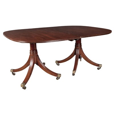 Lot 631 - George III Mahogany Double-Pedestal Dining...