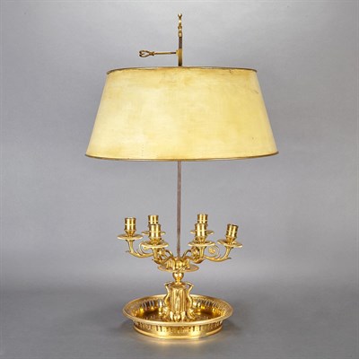 Lot 336 - Louis XVI Gilt-Bronze Bouillotte Lamp With an...