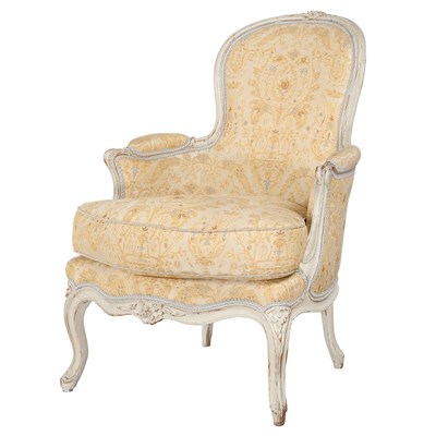Lot 312 - Louis XVI Painted Bergere en Cabriolet Martin...