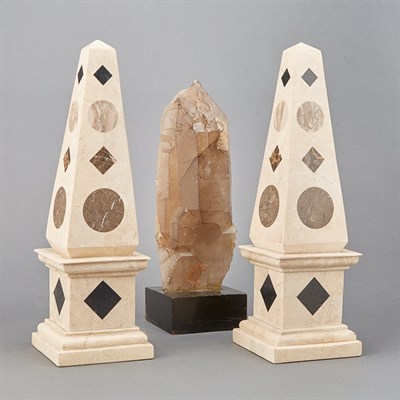 Lot 234 - Group of Obelisks Including a rock crystal in...