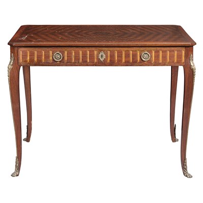 Lot 367 - Louis XVI Style Metal Mounted Parquetry Inlaid...