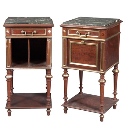 Lot 324 - Pair of Louis XVI Style Brass Mounted Mahogany...