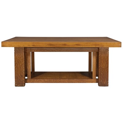 Lot 419 - Arts and Crafts Oak Library Table In the...