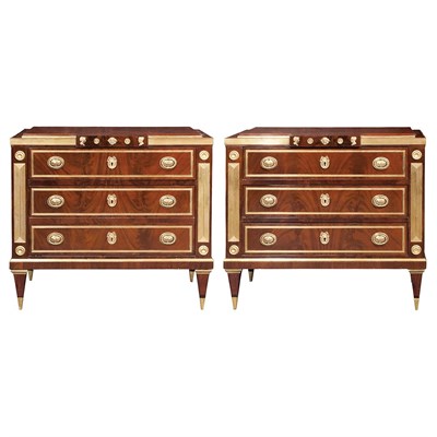 Lot 336 - Pair of Russian Neoclassical Style Brass...