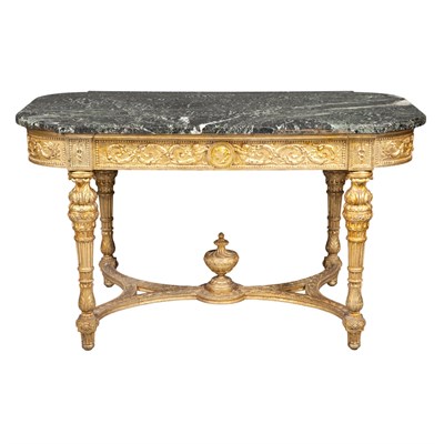 Lot 260 - Louis XVI Style Carved and Giltwood Center...