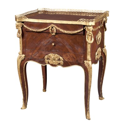 Lot 269 - Louis XV Style Gilt-Metal Mounted Marquetry...