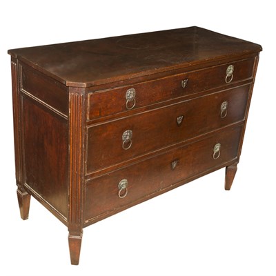 Lot 105 - Continental Walnut Chest of Drawers Height 35...