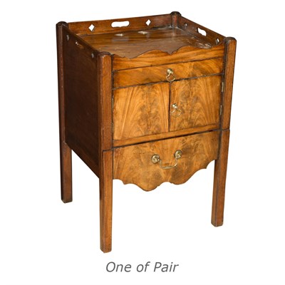 Lot 177 - Pair of Georgian Style Mahogany Bedside Pot...