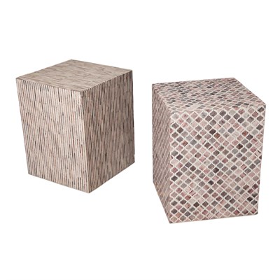 Lot 487 - Two 21st Century Design Stone Style Side...