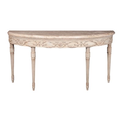 Lot 327 - Louis XVI Style Painted Wood Marble Top...
