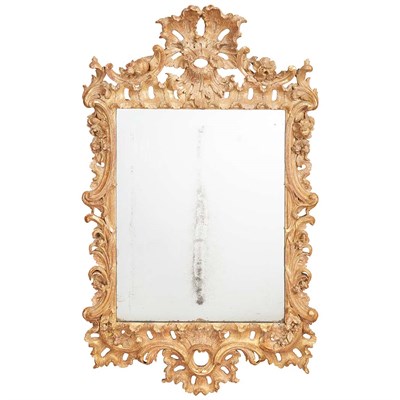 Lot 370 - George II Giltwood Pier Mirror Circa 1745 The...