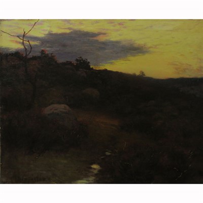 Lot 28 - Ben Foster American, 1852-1926 Crepuscule...