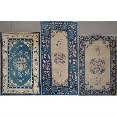 Lot 487 - Three Peking Chinese Rugs China, circa 1900...
