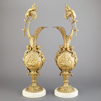 Lot 287 - Pair of Renaissance Style Gilt-Metal and...