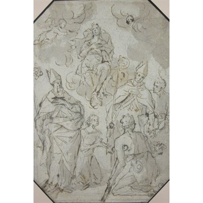 Lot 9 - Attributed to Annibale Carracci The Assumption...