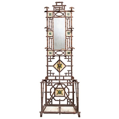 Lot 210 - Belgian Aesthetic Movement Cast Iron Majolica...