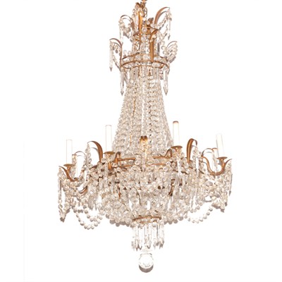 Lot 397 - Neoclassical Style Gilt-Metal and Glass...