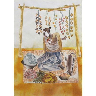 Lot 80 - Filemon Santiago Mexican, b. 1958 La Vendadora...