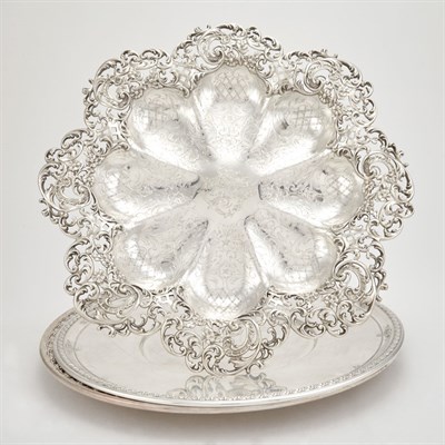 Lot 336 - Three American Sterling Silver Trays Length of...
