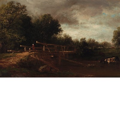 Lot 10 - David Johnson American, 1827-1908 On the Wa-wa-...