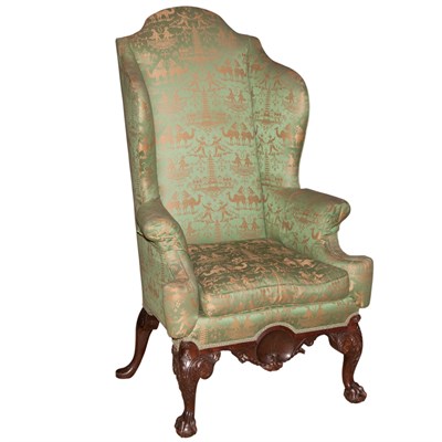Lot 125 - Irish George III Mahogany Wing Chair 19th Century