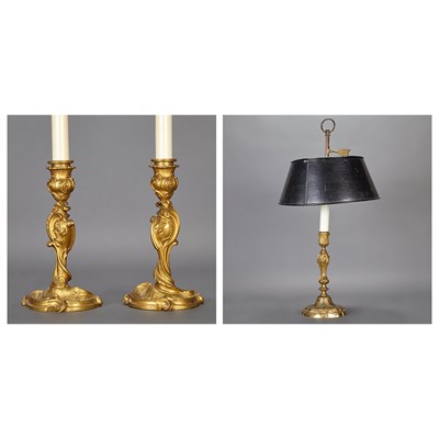 Lot 138 - Pair of Louis XV Style Gilt-Bronze...