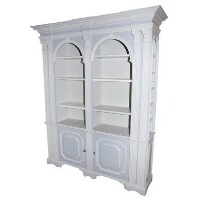 Lot 180 - Neoclassical Style Painted Bookcase Cabinet...