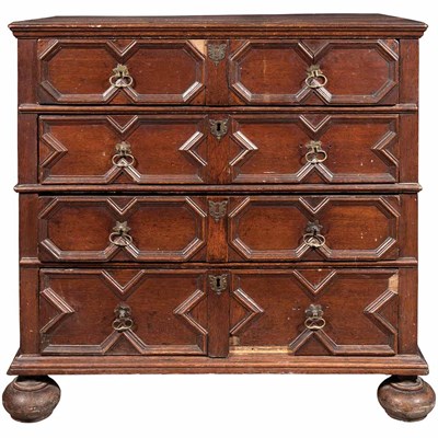 Lot 466 - Charles II Oak Chest of Drawers Circa 1680 In...