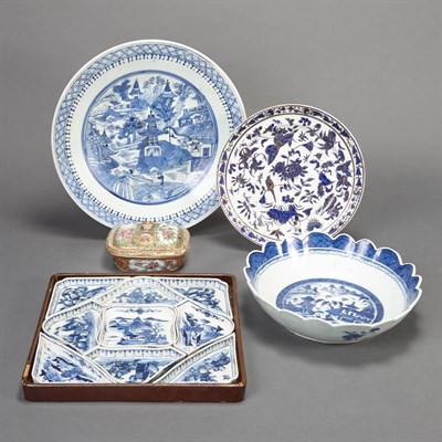 Lot 209 - Group of Chinese Export Blue and White...
