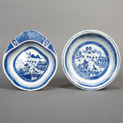 Lot 210 - Group of Chinese Export Blue and White...