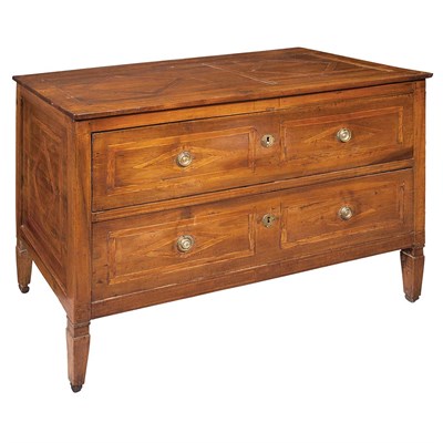 Lot 289 - Italian Neoclassical Walnut and Fruitwood...