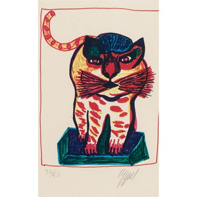 Lot 180 - Karel Appel (1921-2006) [CAT] Color lithograph,...
