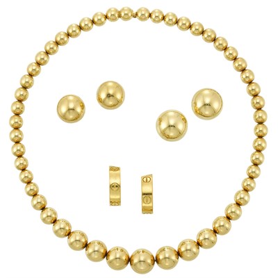 Lot 1353 - Group of Gold Jewelry