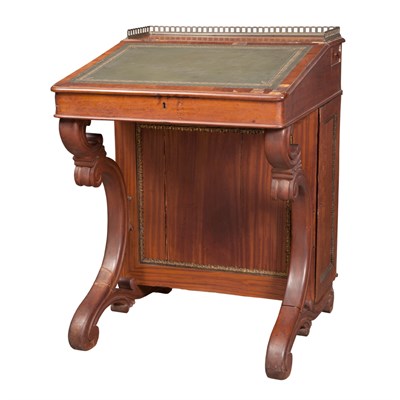 Lot 440 - Mahogany Davenport Height 30 3/4 inches, width...