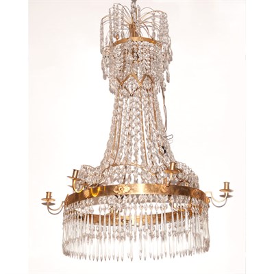 Lot 396 - Swedish Neoclassical Style Gilt-Metal and...