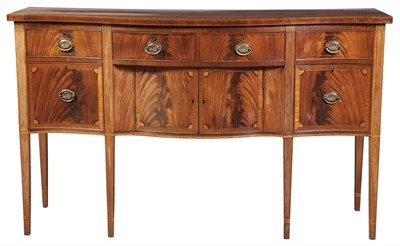Lot 229 - Federal Style Inlaid Mahogany Sideboard Height...