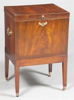 Lot 158 - George III Inlaid Mahogany Cellaret on Stand...