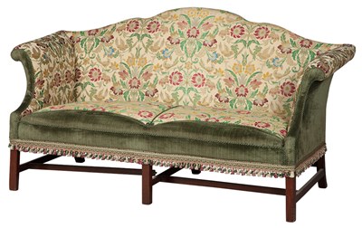 Lot 221 - George III Mahogany Upholstered Serpentine...