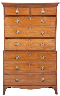 Lot 173 - George III Mahogany Chest on Chest Height 69...