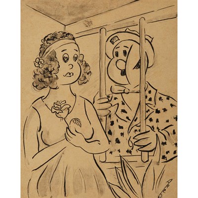 Lot 25 - Eduardo Abela Cuban, 1892-1966 (i) El Bobo...