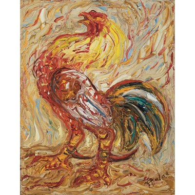 Lot 121 - Hector Molne Cuban, b. 1937 Gallo, 2006 Signed...