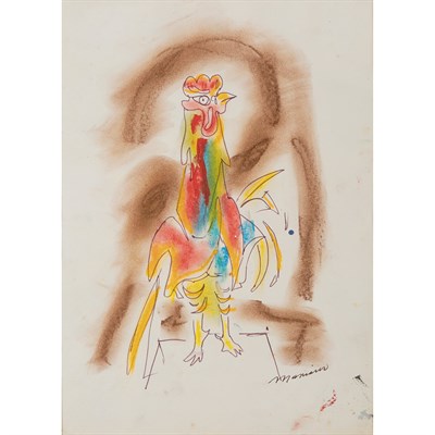 Lot 93 - Mariano Rodriguez Cuban, 1912-1990 Rooster,...